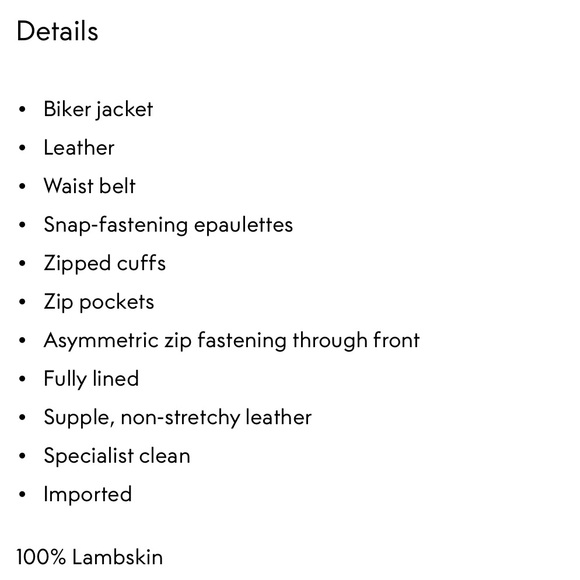 J BRAND Maysen leather biker jacket in cream - Picture 6 of 6